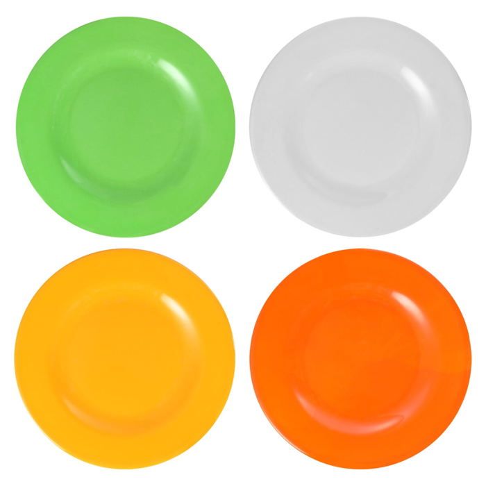 Ensemble dassiettes à apéritif colorées en mélamine pour dîner à la maison