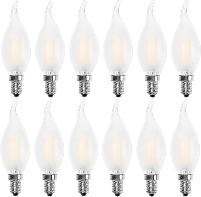 Ampoule LED E14 Flamme - Forme de bougie - 4W (équiv. 40W) - 400 lm - Blanc chaud 2700K
