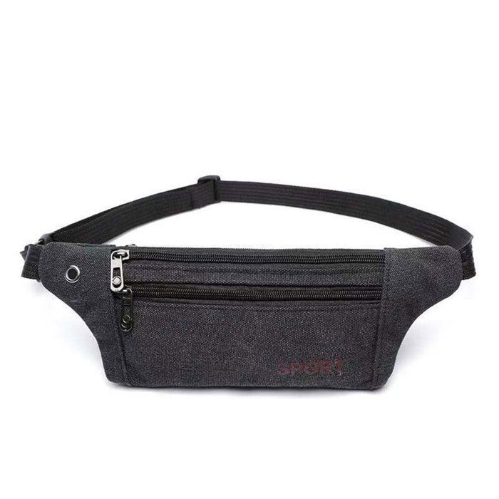 Sac Banane Pochette Ventrale pour Hommes et Femmes Imperméable Idéale  Voyage et Sport XD1359 Noir3