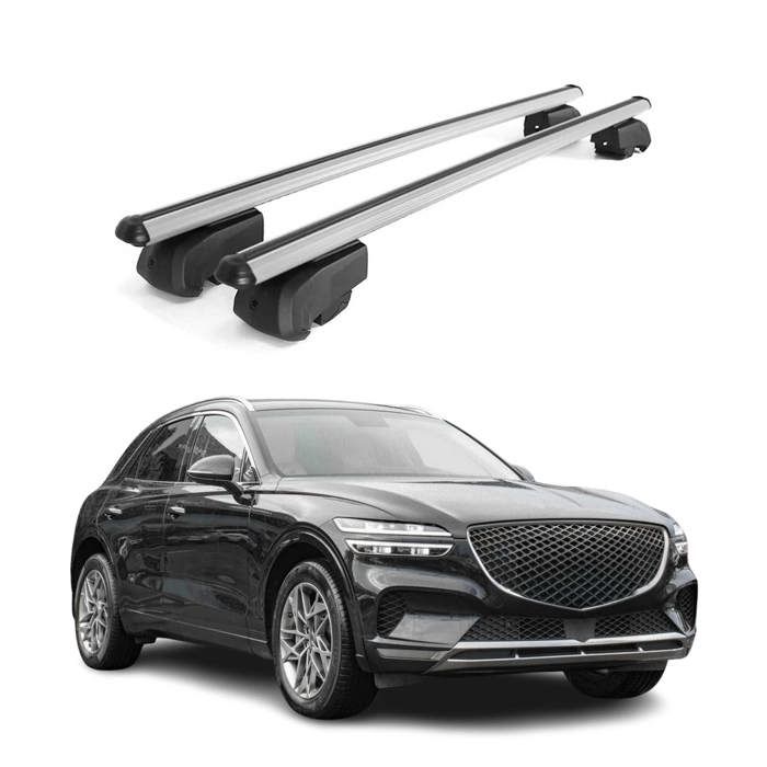 Barres De Toit Transversales OMAC Aluminium Pour MG ZS EV 2017-2025 - Gris Argenté