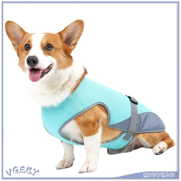 Meilleurs prix pour Gilet de refroidissement pour chien Gilet rafraîchissant pour chien veste rafraîchissante animalerie manteau Bleu Bleu clair s