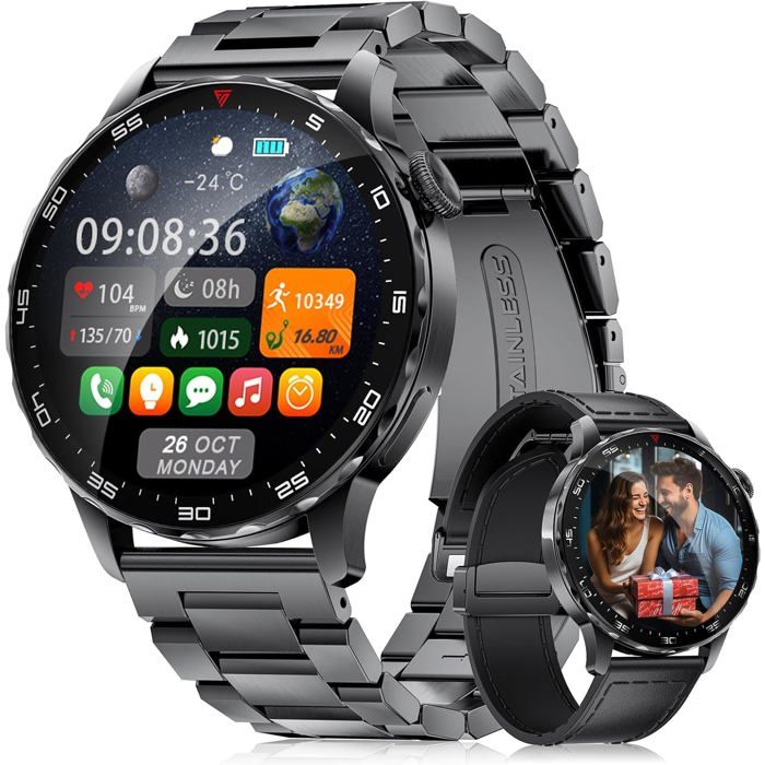 Montre Connectée - UNDERSCORE - BENYAR - Écran AMOLED 1.43 - Autonomie 7 jours - 120 Modes Sport