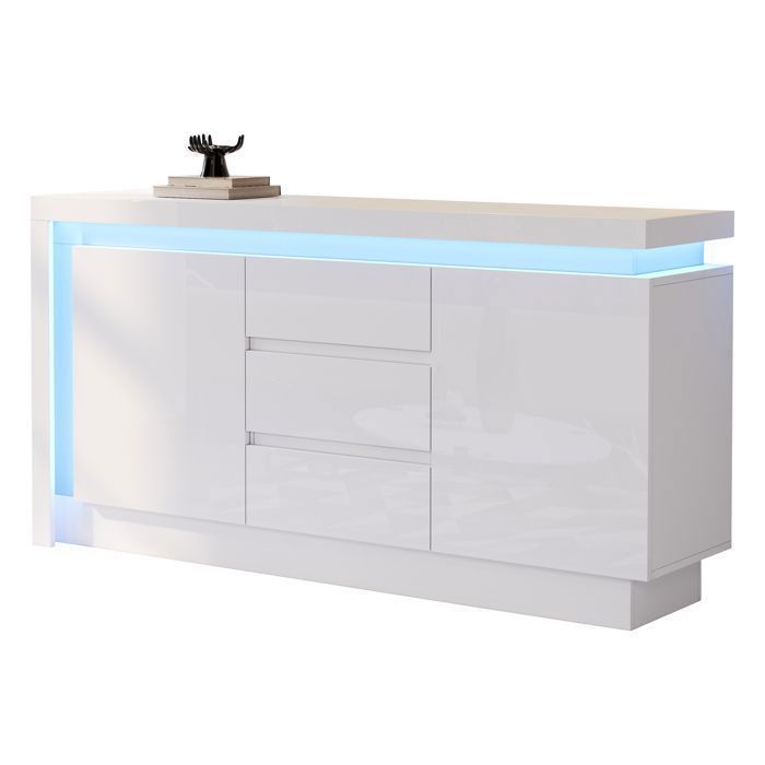Buffet Blanc Laque Led