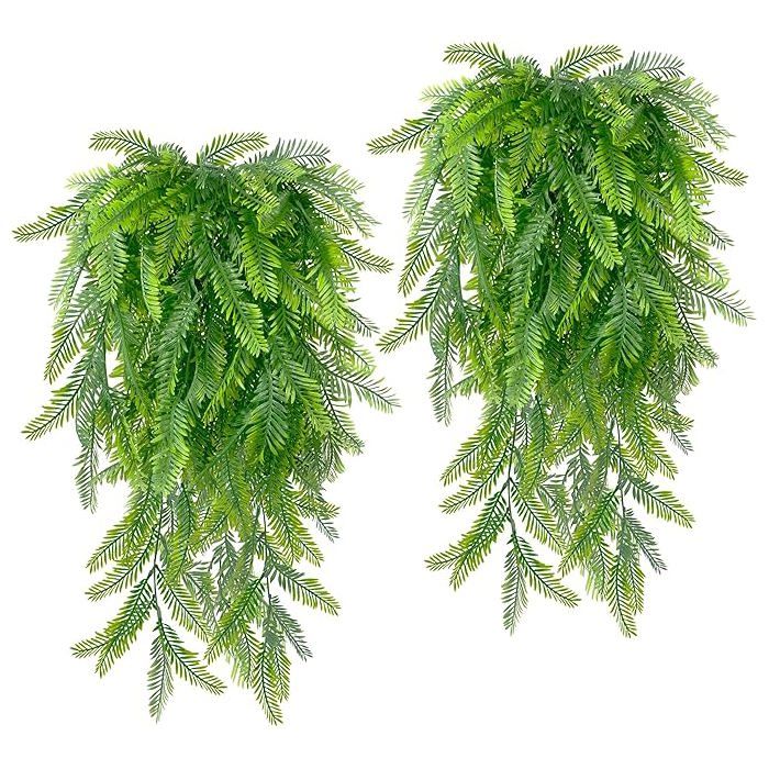 6 Pcs Plante Artificielle Tombante Fougère Artificielle Plantes  Décor Intérieur Extérieur Arche Jardin