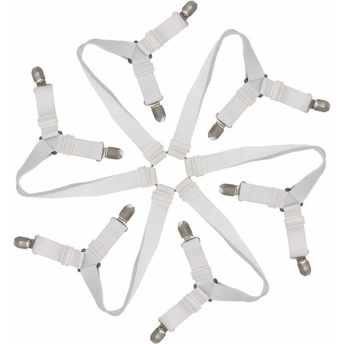 1 pièce Tendeur drap housse élastique sangle de maintien ajustable 6 voies attache draps housse pour matelas ronds et carrés .