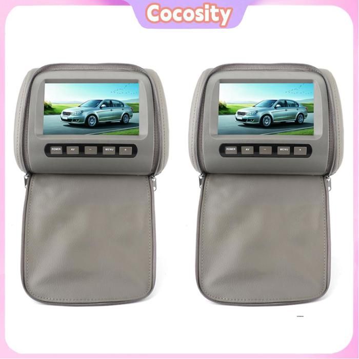Appui-tête TV écran dappui-tête de voiture 7 pouces couvercle à fermeture éclair télécommande moniteur TV de voiture à écran