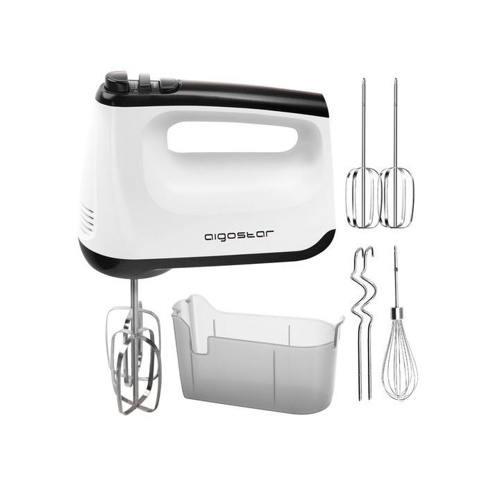 Batteur électrique 400W 6 vitesses + turbo fouet pâtisserie avec 2 fouets et crochets pétrisseurs mélangeur cuisine silencieux