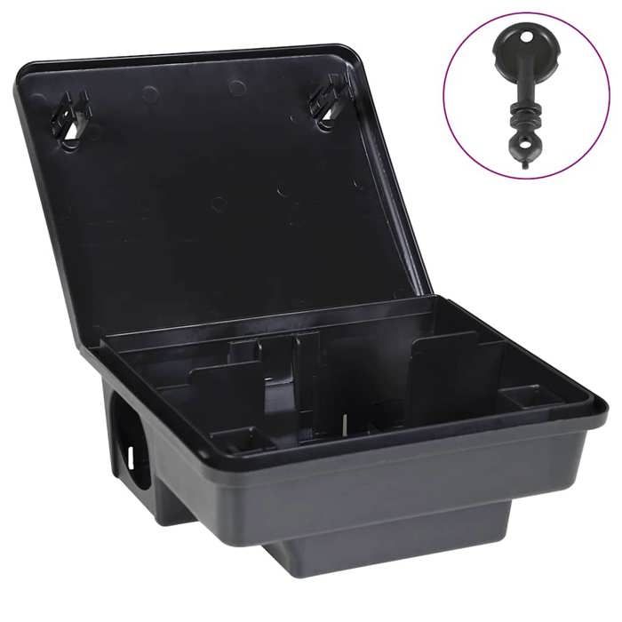 Lot de 4 Pièges à Souris - vidaXL - PP - noir - 23 x 19 x 95 cm@hcb47a