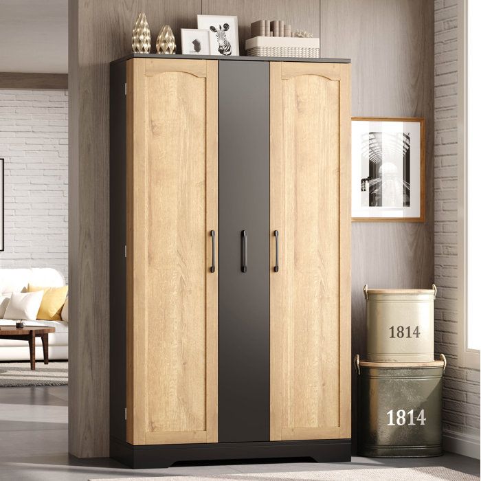 HOMVRA buffet de cuisine 150 x 78 x 40 cm avec rangement à épices extraction verticale 4 niveaux MDF noir