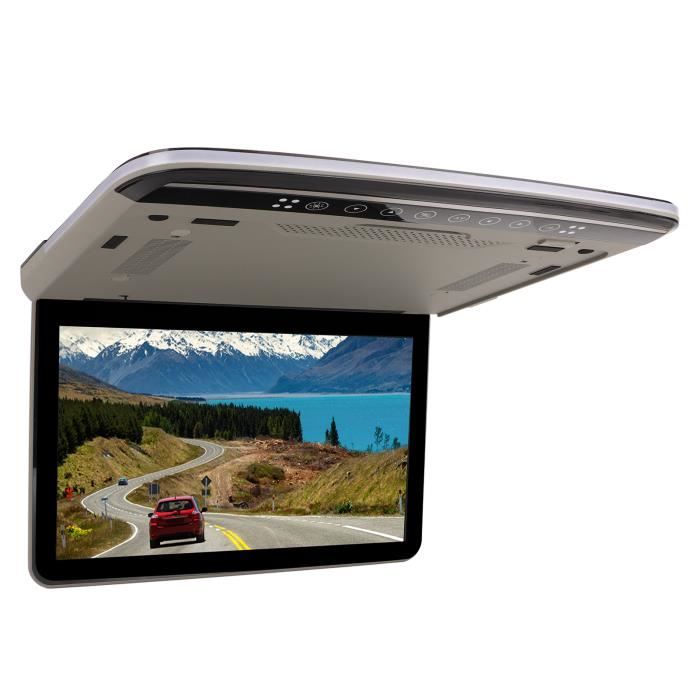 Écran LCD Toit De Voiture Dsdhuf - Moniteur Rabattable - Télécommande - Noir - Pour DVD, Jeux