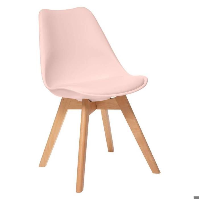 Chaise Baya pieds hêtre rose - Atmosphera Créateur dintérieur Chaise Baya pieds hêtre rose - Atmosphera Créateur dintérieur