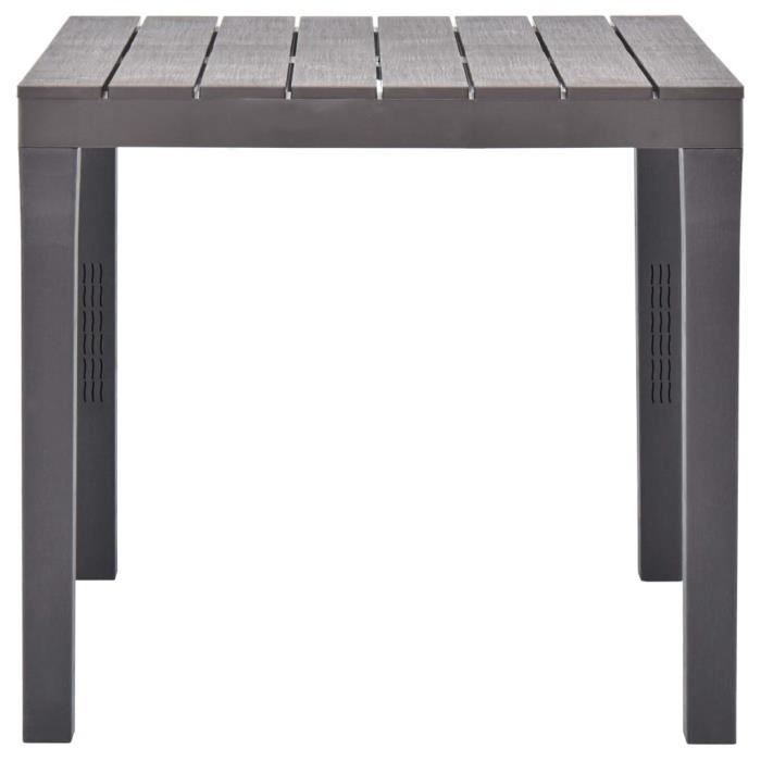 VidaXL Tavolo Giardino Moka 78x78x72 Plastica – Perfetto Per Esterni