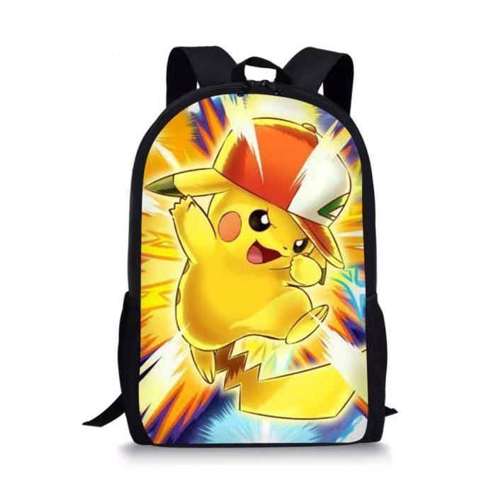 Sac à Dos Enfant Pokémon Avec Poche Bouteille - Cartable École Garçon Fille Cadeau Animé Officiel
