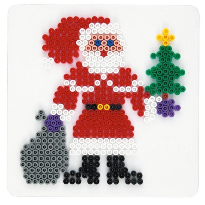 Plaque Hama Midi Pere Noel Hama Achat Vente Jeu De Perle A Repasser Cdiscount