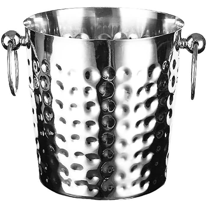 Seau à Champagne Bambelaa - Acier Inox, Double Paroi, Argenté, Diamètre 20cm