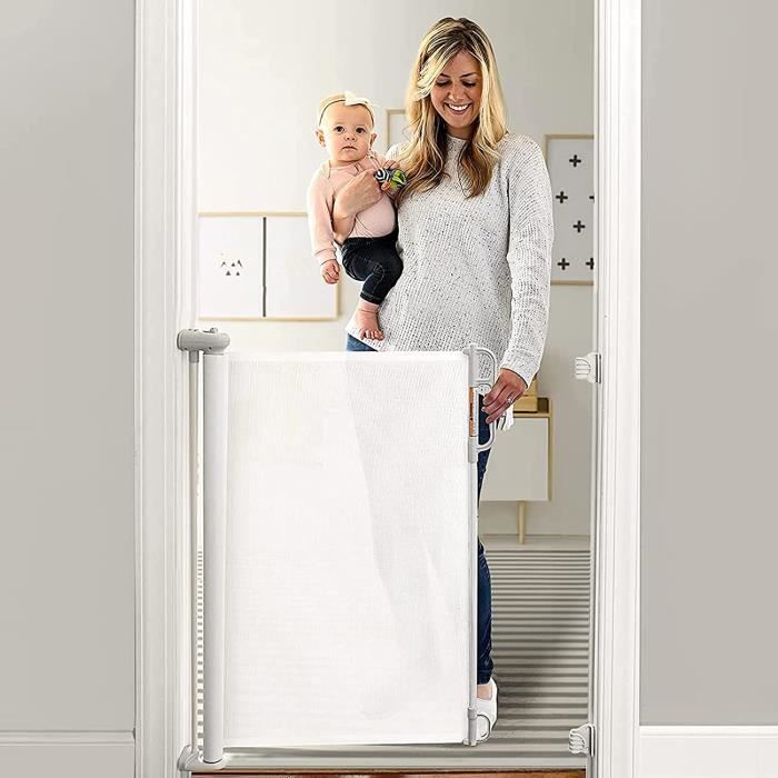 Barrières D'escaliers Et De Portes - Momcozy Barrière Sécurité Rétractable  Bébés (0 À 140 Cm) Améliorer Securité Escalier Enfant - Cdiscount  Puériculture & Eveil bébé