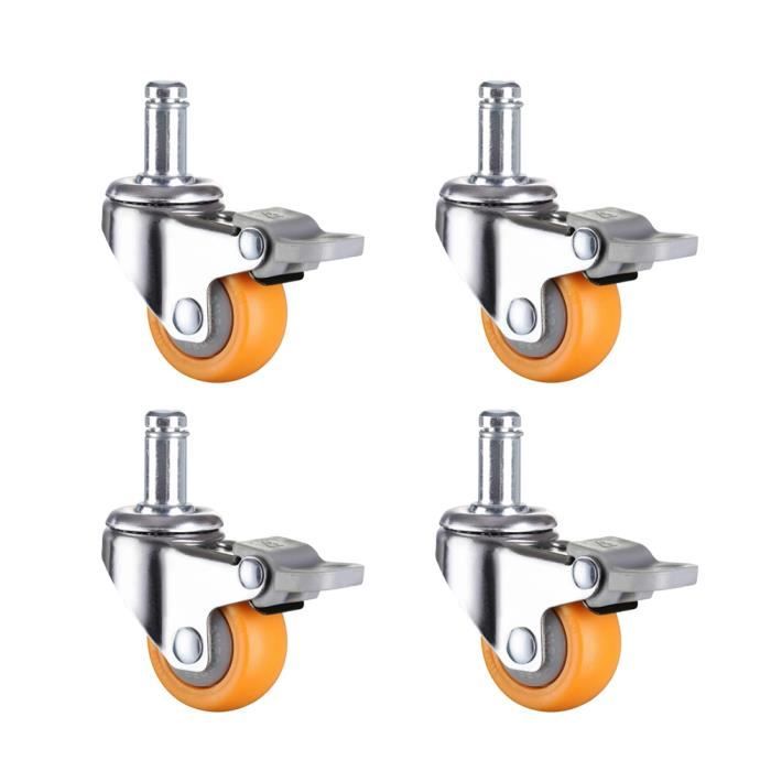 KIMISS roulettes de meubles 4 pièces roulettes pivotantes 360 degrés