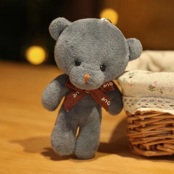 Mini ourson en peluche / Couverture et bonnet blancs / Antonin Mini ourson en peluche / Couverture et bonnet blancs / Antonin