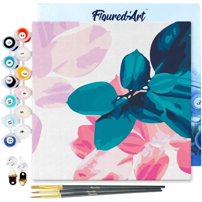 Peinture au numéro - Figured'Art - Feuillage 2 - Mini format 20x20cm ...