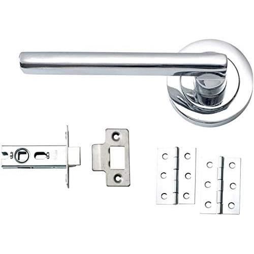 Lot De Serrures À Levier Sur Rosace Liberty Noires Mates, Set Complet Avec Poignées De Porte T