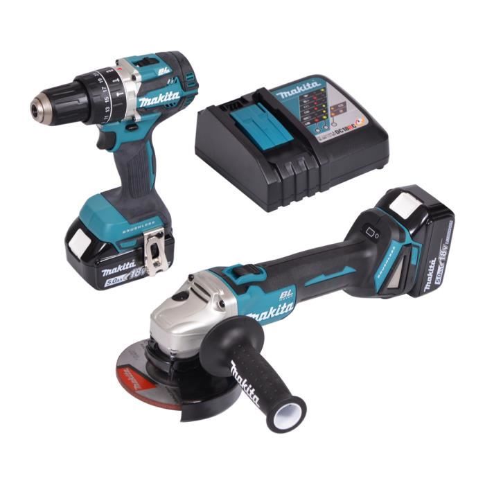 Makita Ensemble de 2 machines DGA506 + DHP484 DLX2210TJ1 - vue 2