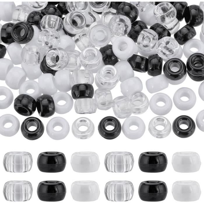 SUNNYCLUE 1 Boîte De 160 Perles Croisées Blanches De 8 Mm