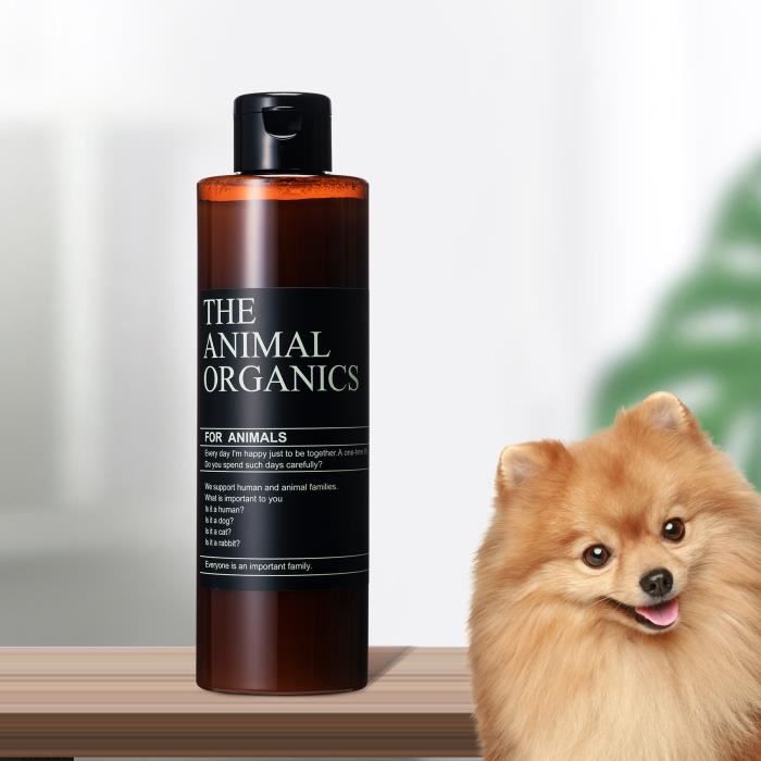 Comparer les prix de THE ANIMAL ORGANICS Après-shampoing pour chien 98% d'ingrédients de plantes, Sans parfums synthétiques, Fabriqué au Japon 250ml