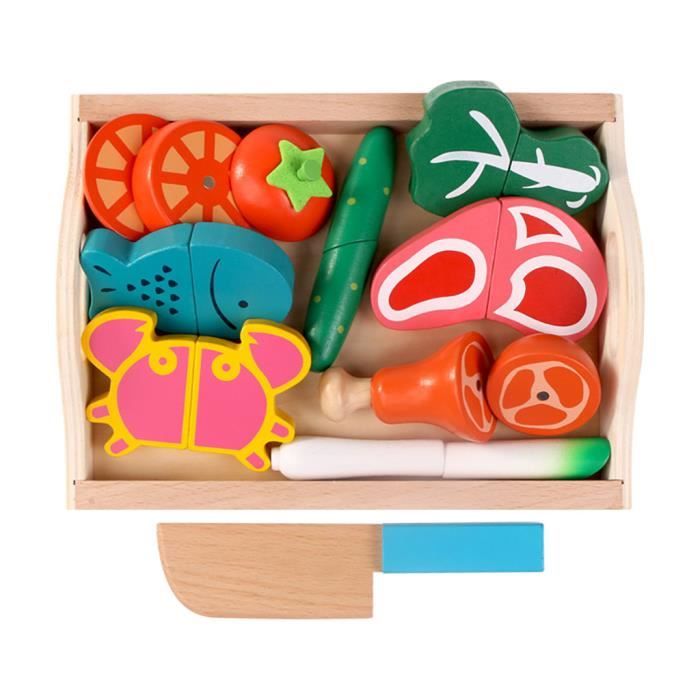 Jouets En Bois Pour Enfants De 2 Ans Ensemble De Nourriture Pour Enfants Jouet De Cuisine Jouet D Activite Multicolore Lr Cdiscount Jeux Jouets