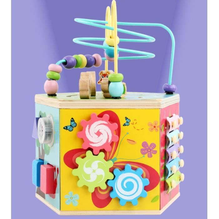 8 En 1cube D Activite Bebe En Bois Centre D Activite Jeu D Eveil Premier Age Jouet Educatif Interactif Cadeau Pour Enfants Achat Vente Table Jouet D Activite Cdiscount
