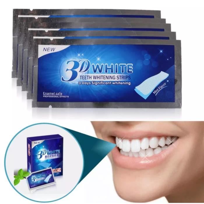 My Deal 3d White Pack 14 Paires Saveur Menthe Sachets Bandes