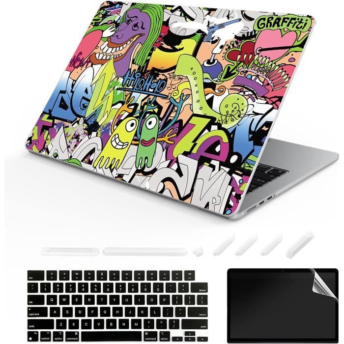 Coque Rigide Et Protection Clavier Pour MacBook Air M2 2022 13,6" - Modèle A2681, Jaune Doux, Compatible Disposition Européenne