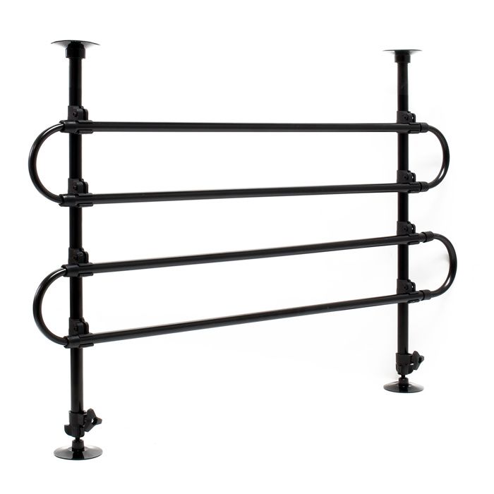 PawHut Grille De Séparation Voiture Pour Chien - Barrière Ajustable 93-150 Cm, Pliable Et Universelle Pour Appui-tête (Noir)