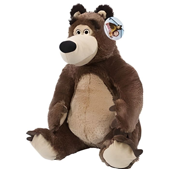 Grande Peluche de l Ours Michka 53 Cm Ours Brun Doudou Licence
