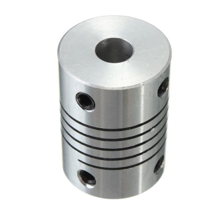 Coupleur Flexible Arbre Moteur 1/4" (6.35mm) Vers 10mm - Pour CNC Nema 23, Router - Marque CNC.BZ