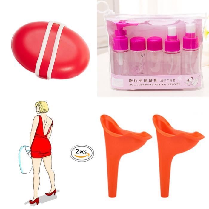 ED-Lumos Urinoir Portable Enfant Motif Fusée - 370 Ml, Anti-Fuite, Pour Garçons Et Filles, Idéal Camping Voiture Voyage (Gris/Orange)