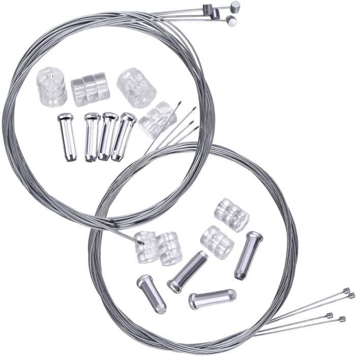 Câble De Frein Vélo Acier Inoxydable - Kit Remplacement Frein Avant/arrière Et Dérailleur, Pour Vélo Route