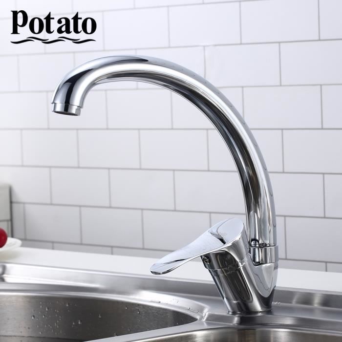 Robinet De Cuisine 1/4 En Alliage De Zinc Chromé, Bec Col De Cygne 360 Pour Osmose Inverse Et Filtres A Eau 91030878