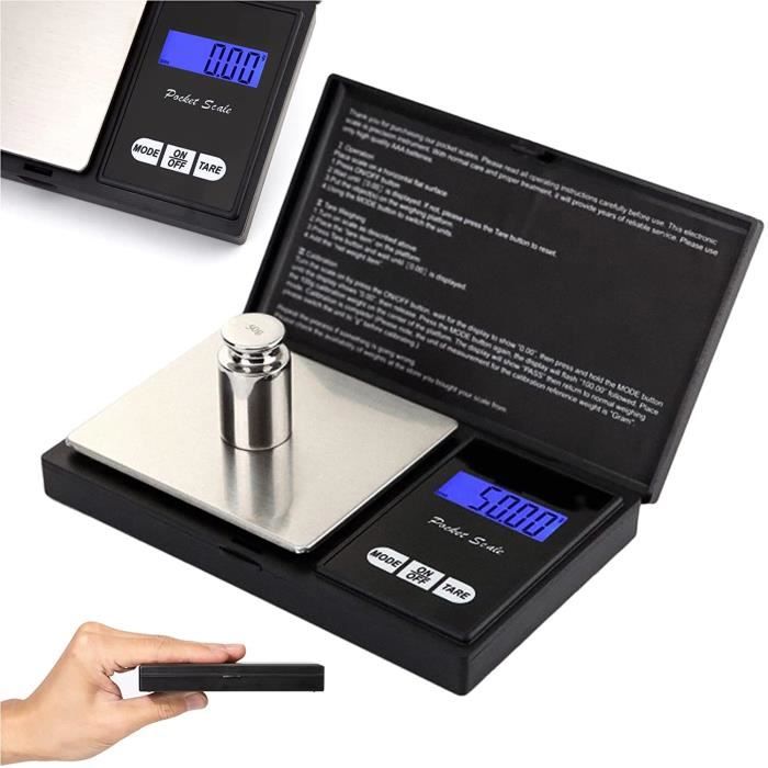 Balance électronique De Poche LCD – 200 G X 0,01 G – Précise, Portable, Avec Fonction Tare