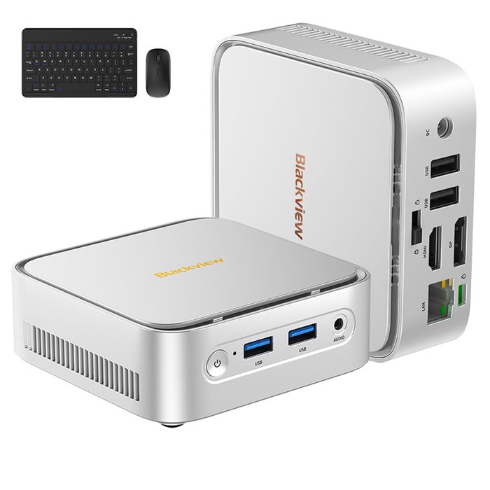 Mini PC Blackview MP50 AMD Ryzen™ 5 3500U 3.7GHz 16 Go DDR4 512 Go M.2 SSD Windows 11 Pro Wifi 5 Mini Ordinateur Bureau - Argent