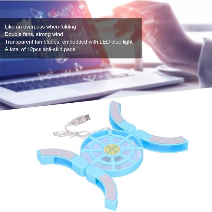 H15 Black - Refroidisseur De Tablette Portable X12, Ventilateur De