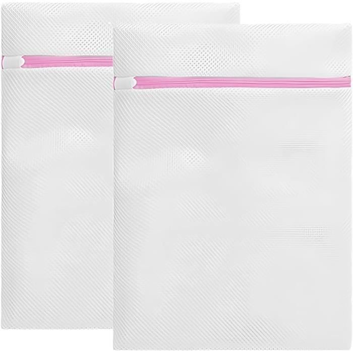 2 Filets Linge Machine à Laver 30x40cm - Protection Vêtements Délicats, Fermeture éclair Dissimulée