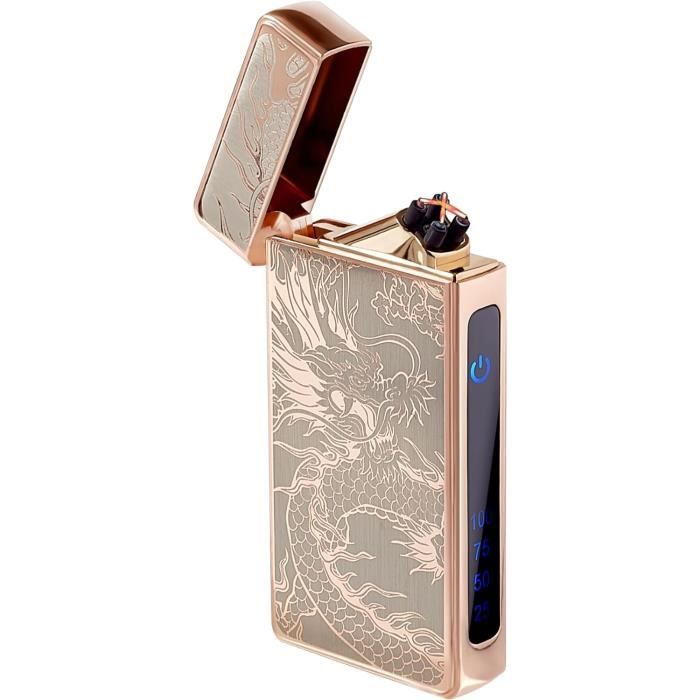 Briquet Électrique Usb, Cadeau Homme Personnalisé, Usb Briquet Rechargeable Coupe-Vent Étanche
