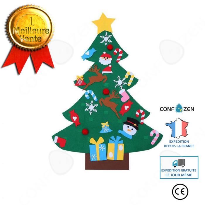 Arbre De Noël En Feutre Avec Ornements, De Noël Po... – Grandado