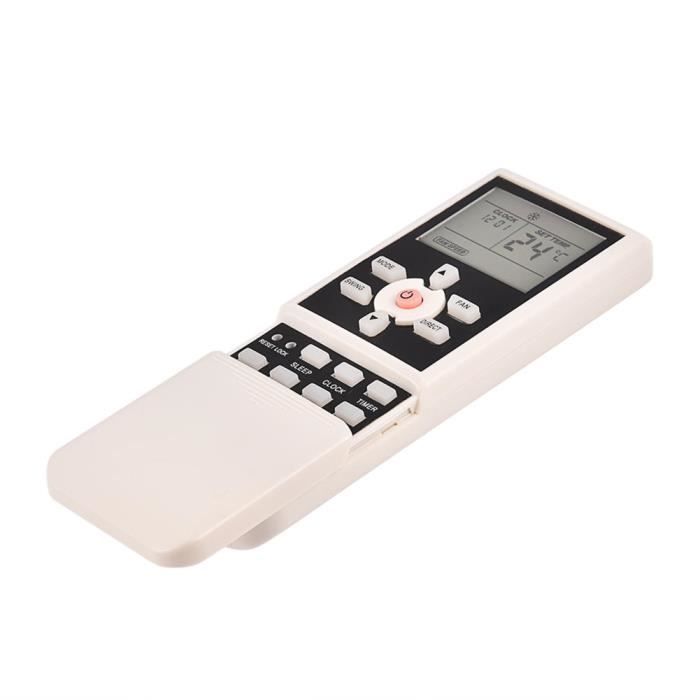 Télécommande Universelle Pour Climatiseur König KN-RC-AIRCO3 - Blanc, Grand écran LCD, Minuterie - Compatible 1000+ Modèles