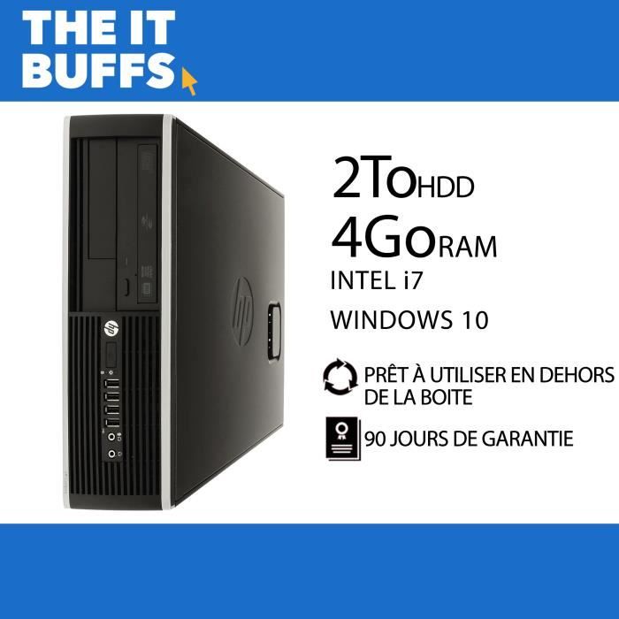 HP 8200 I7 4Go RAM 2To HDD Windows 10 Ordinateur de bureau - Hewlett packard
