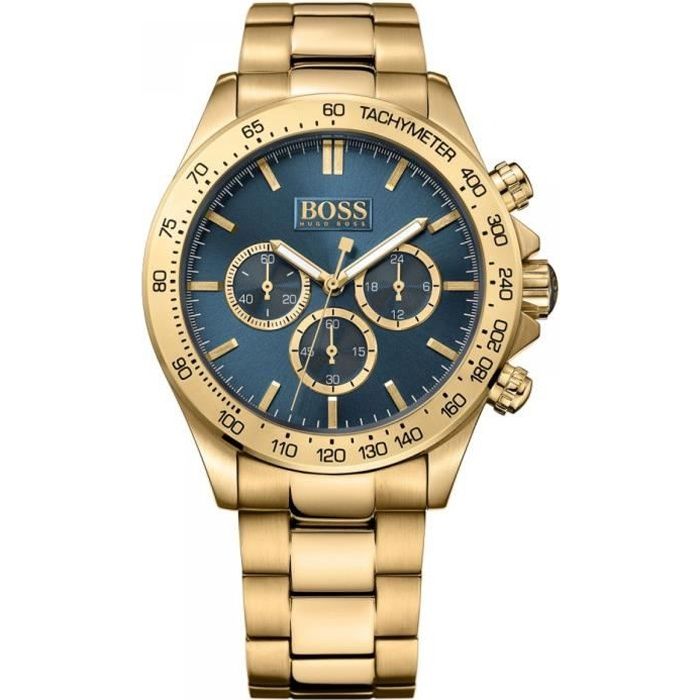 Hugo Boss HB1513340 Mens Ikon Chronograph Watch Gold, - Achat/vente montre  Jaune - Cdiscount