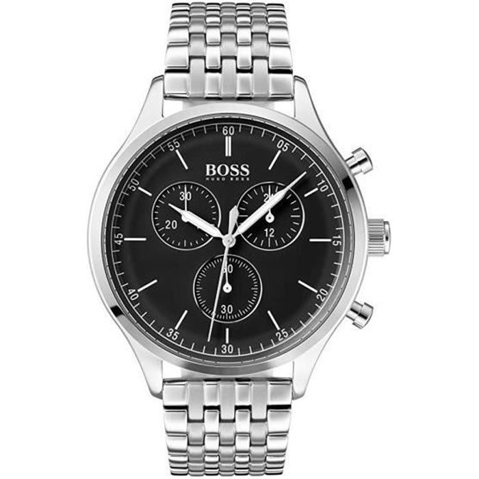 Hugo Boss Companion Homme 44mm Bracelet Acier Inoxydable Quartz Montre  1513652 , - Achat/vente montre - Cdiscount