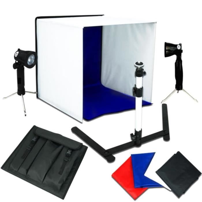 Kit de Mini Studio Photo Portable 50 x de 50cm tente + trépied +2