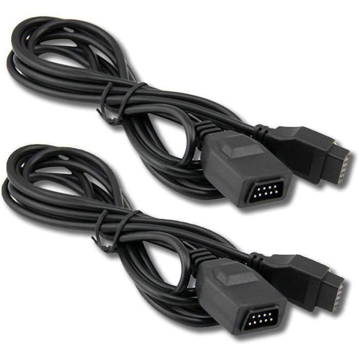 Link e : 2 X Cable Rallonge Extension Compatible avec Manette de Jeu sur Console SEGA Megadrive Genesis Master System