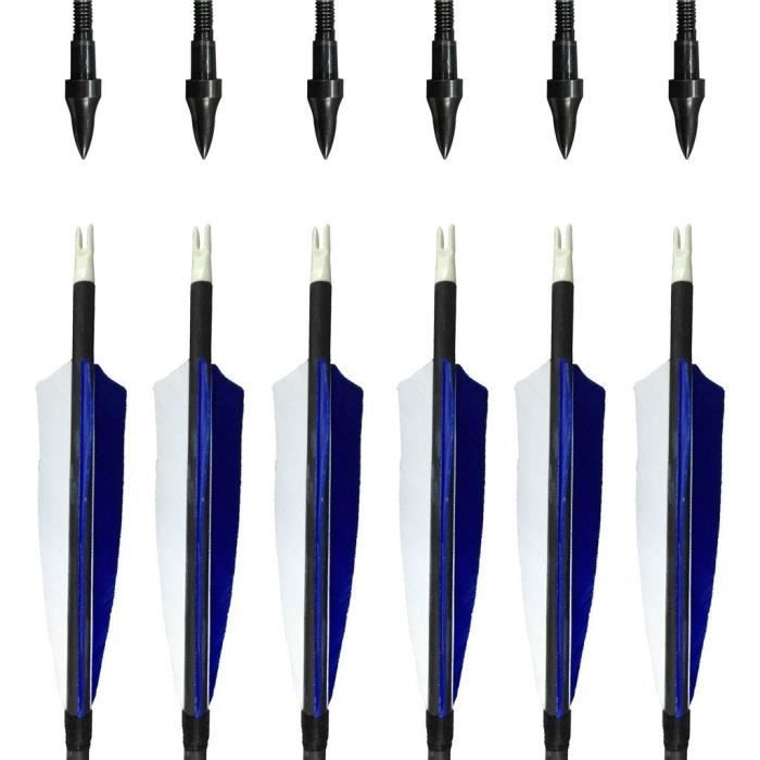 30 Flèches En Carbone SP500 Pour Arc (compound, Recurve
